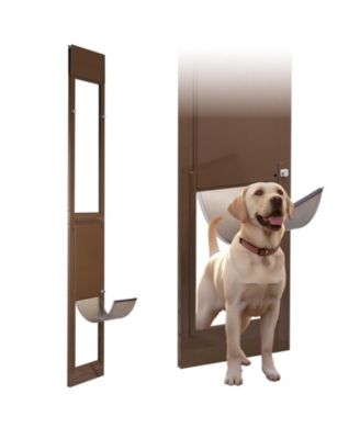 Sliding Glass Dog Door Adjustable Height 75 7/8" to 80 11/16" with 10 1/4" x 16 1/4" Flap