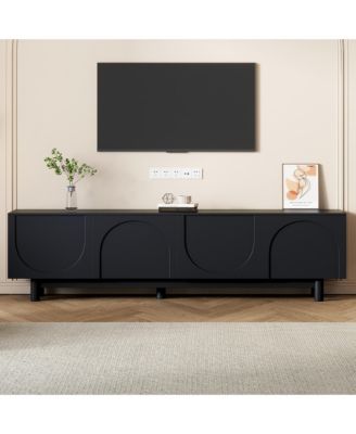 Storage Cabinet With Adjustable Shelves TV Stand