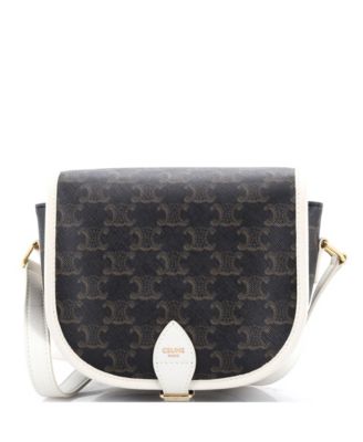 Medium Folco Bag Triomphe Coated Canvas