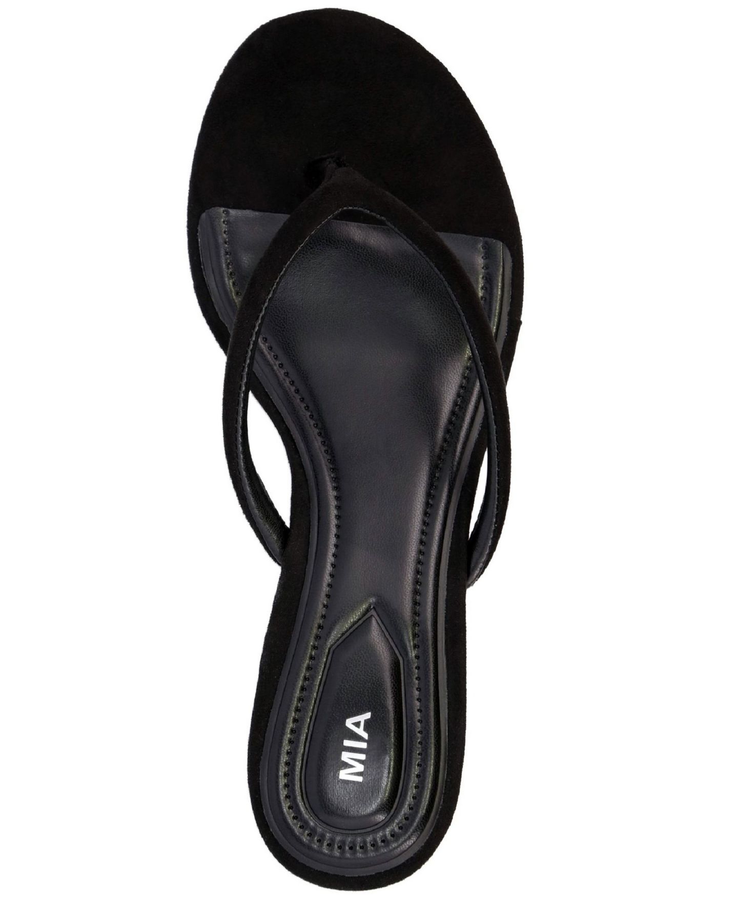 Женские сандалии MIA Farren Kitten Heel Thong Dress Sandals, цвет: Чёрный — фото 4