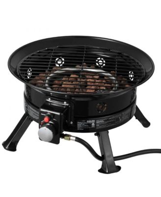 19 Inch Propane Fire Pit 53000 BTU with Grill Grate