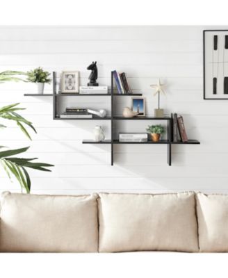 Three Tier Asymmetrical Wall Shelf