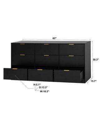 Slim 5 Drawer Dresser Wood for Bedroom Living Room Small Space Storage