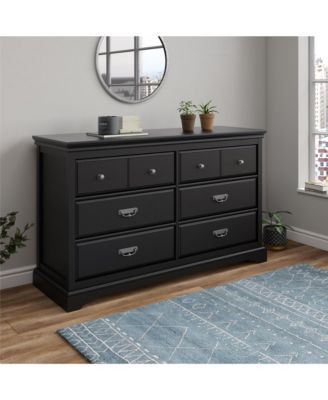 Bristol 6 Drawer Elegant Dresser MDF Particleboard for Bedroom Guest Room