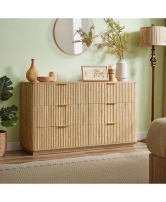 6 Drawer Minimalist Dresser Easy Clean Cabinet for Home Office Home Furniture With Spacious Drawers Easy Assembly