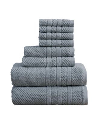100% Cotton Textured 8pc Towel Set.