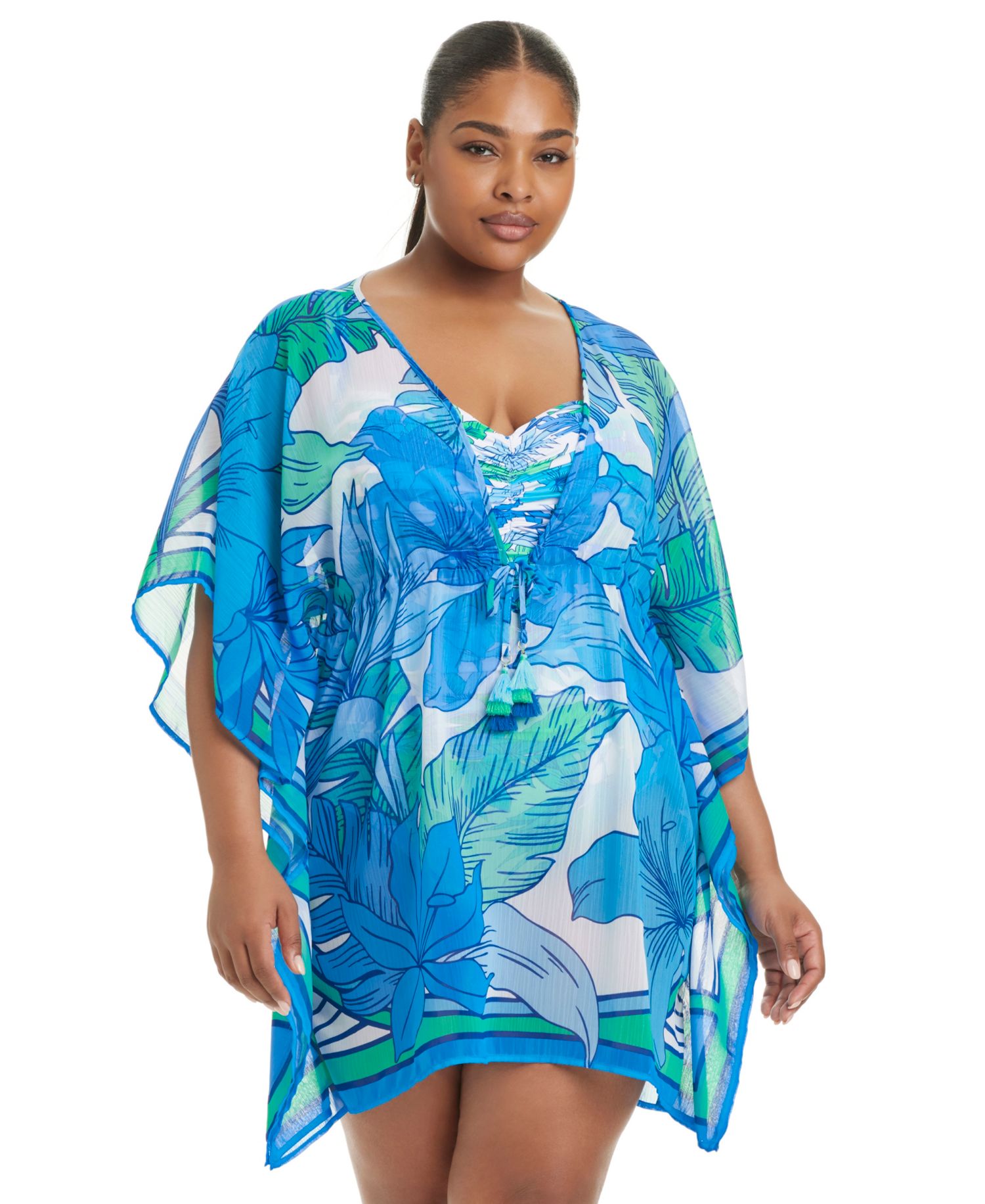 Plus Size Bellissimo Cover-Up Swim Caftan