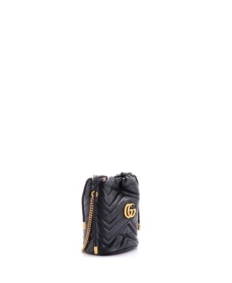 Mini GG Marmont Bucket Bag Matelasse Leather
