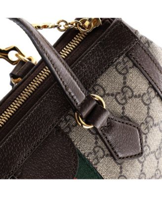 Small Ophidia Top Handle Tote GG Coated Canvas