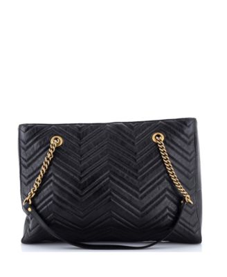 Medium GG Marmont Zip Tote Matelasse Leather