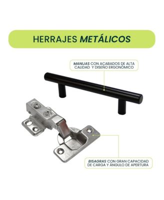 Tolleson 3-Door Tall Wardrobe Armoire 4 Shelves Hanging Rod Freestanding Storage