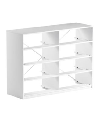 Modern 4 Drawer Dresser MDF Cabinet with Wheels for Bedroom Living Room Entryway