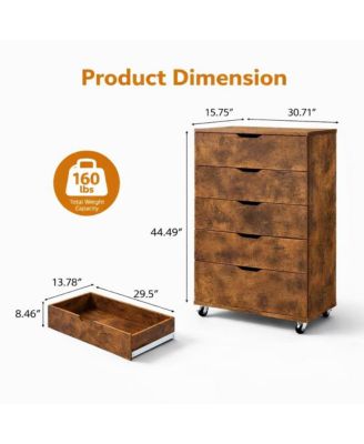 Modern 4 Drawer Dresser Particleboard Cabinet Waterproof for Bedroom Entryway Bathroom