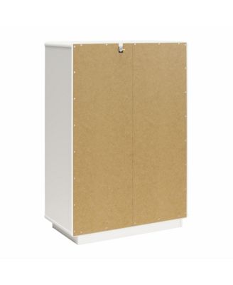 Modern 5 Drawer Valencia Tall Dresser Two Tone Finish with Matte Handles for Urban Bedroom