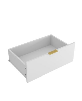 6 Drawer Dresser with Glass Front Drawers Wood for Bedroom Living Room