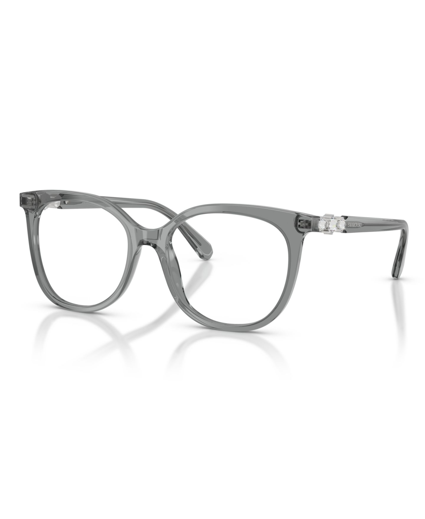 Женские очки Swarovski Woman Panthos Plastic SK2055 Eyeglasses, цвет: Прозрачный серый — фото 1