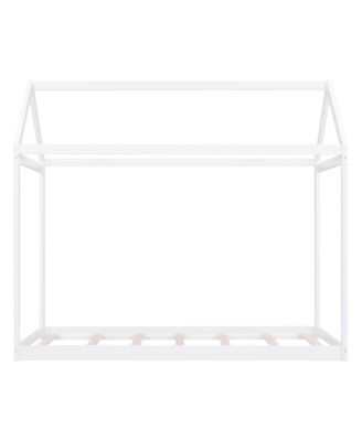 Wooden House Bed Pine Wood MDF Low Height Safe For Kids