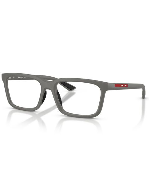 Мужские очки PRADA LINEA ROSSA Man Rectangle Plastic PS 02SV Eyeglasses, цвет: Металлический серый