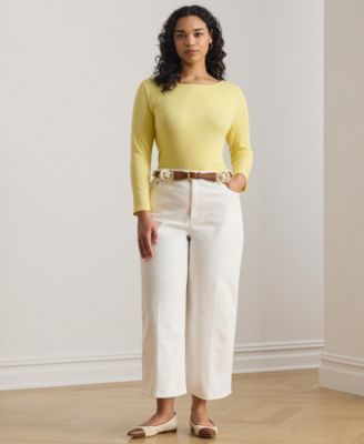 Plus Size Rib-Knit Boatneck T-Shirt