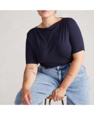 Plus Size Louise Short Sleeve Liquid Jersey Top