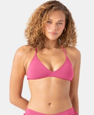 Juniors' Beach Classics Athletic Triangle Bikini Top