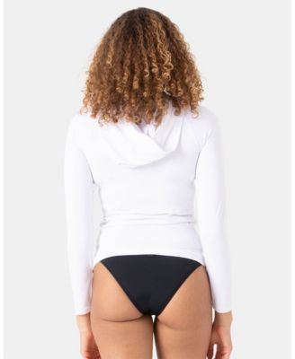 Women's New Essentials Chest-Logo Hooded Rashguard