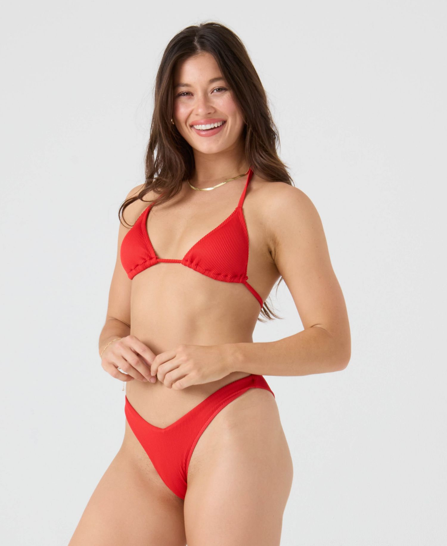 Women's Rib V-Neck Bikini Top