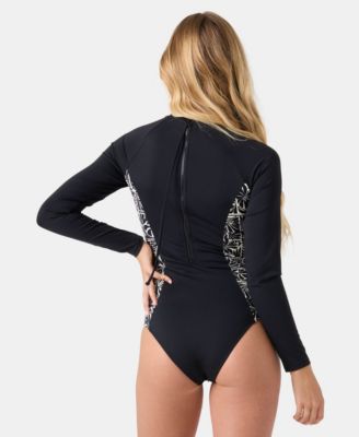 Women's Geometric Flower Printed One-Piece Swimsuit