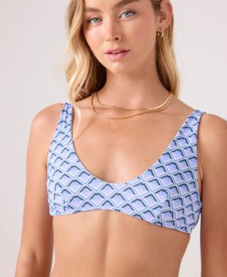 Women's Reversible Scoop Neck Bralette Bikini Top