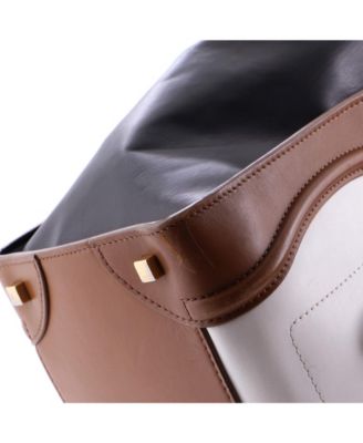 Mini Tricolor Luggage Bag Leather