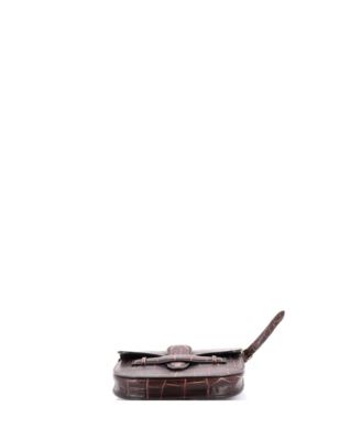 Mini Symmetrical Shoulder Bag Embossed Leather