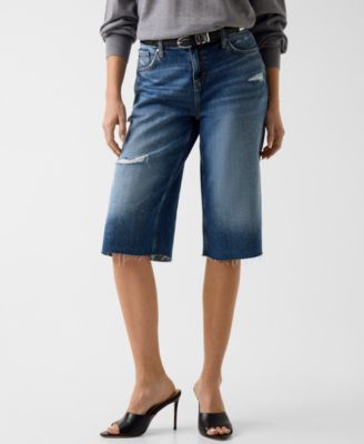 Women's Mid-Rise Baggy Bermuda Shorts