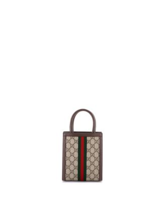 Super Mini Ophidia Convertible Tote GG Coated Canvas