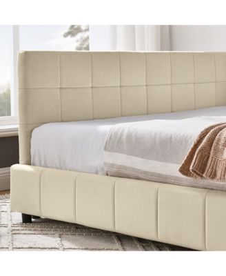 Velvet Tufted Daybed Backrest Armrest New