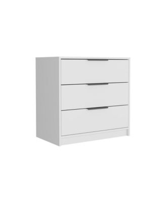 3 Drawer Contemporary Dresser Sturdy Cabinet for Living Room Home Furniture with Spacious Drawers Easy Assembly