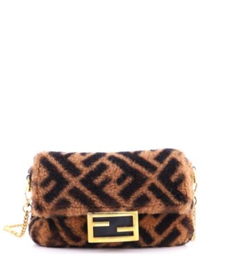 Mini Baguette NM Bag Zucca Shearling