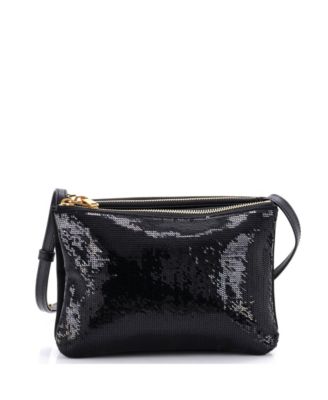Small Trio Crossbody Bag Sequin Embellished Nylon