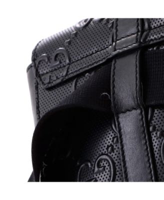 Double Belt Bag GG Embossed Perforated Leather