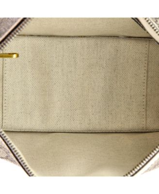 Large Ophidia Curved Zip Shoulder Bag GG Coated Canvas with Leather