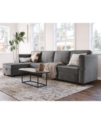 Sectional Sofa, U Shape Sectional Couch, 5 Person Sectional Sofa with Double Chaise Longue for Living Room Furniture