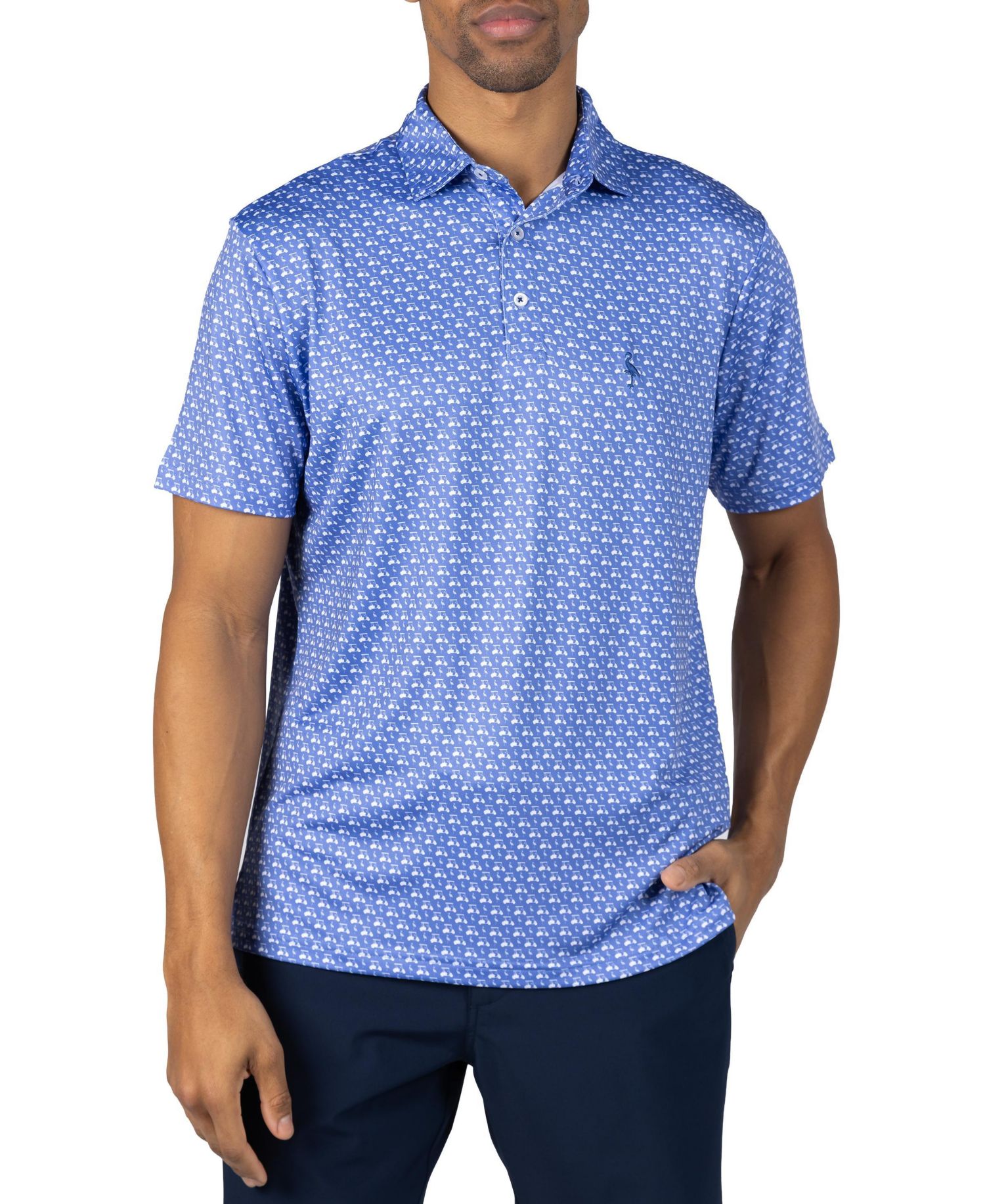 Men's Carts and Byrds Printed Performance Polo