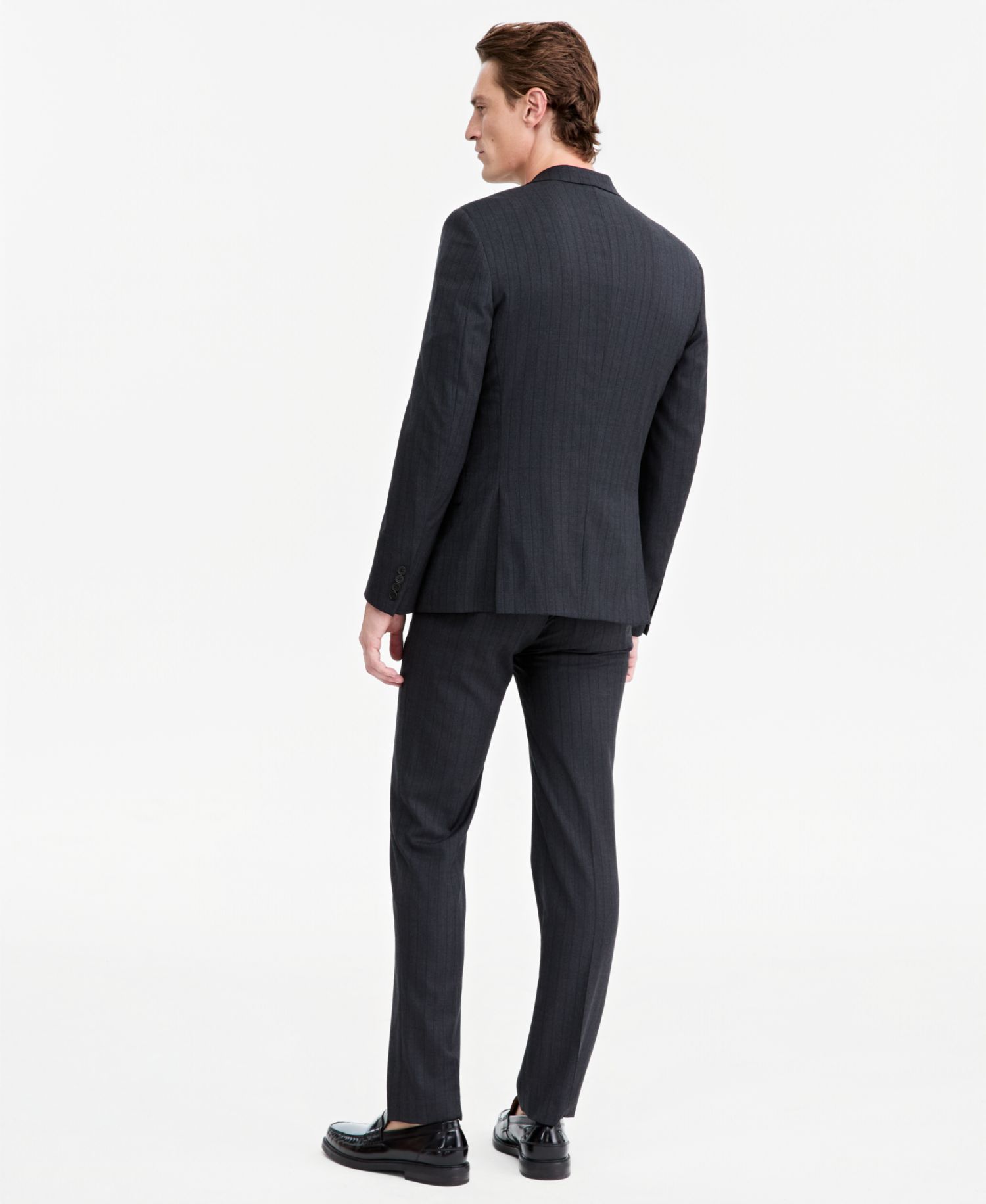 Men's Slim-Fit Wool-Blend Pinstripe Suit Separates