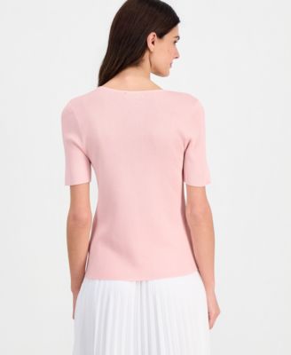 Women's Fine-Rib Crewneck Sweater T-Shirt