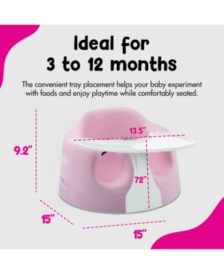 Baby Infant Portable Foam Floor Seat with Play Top Tray Attachment.