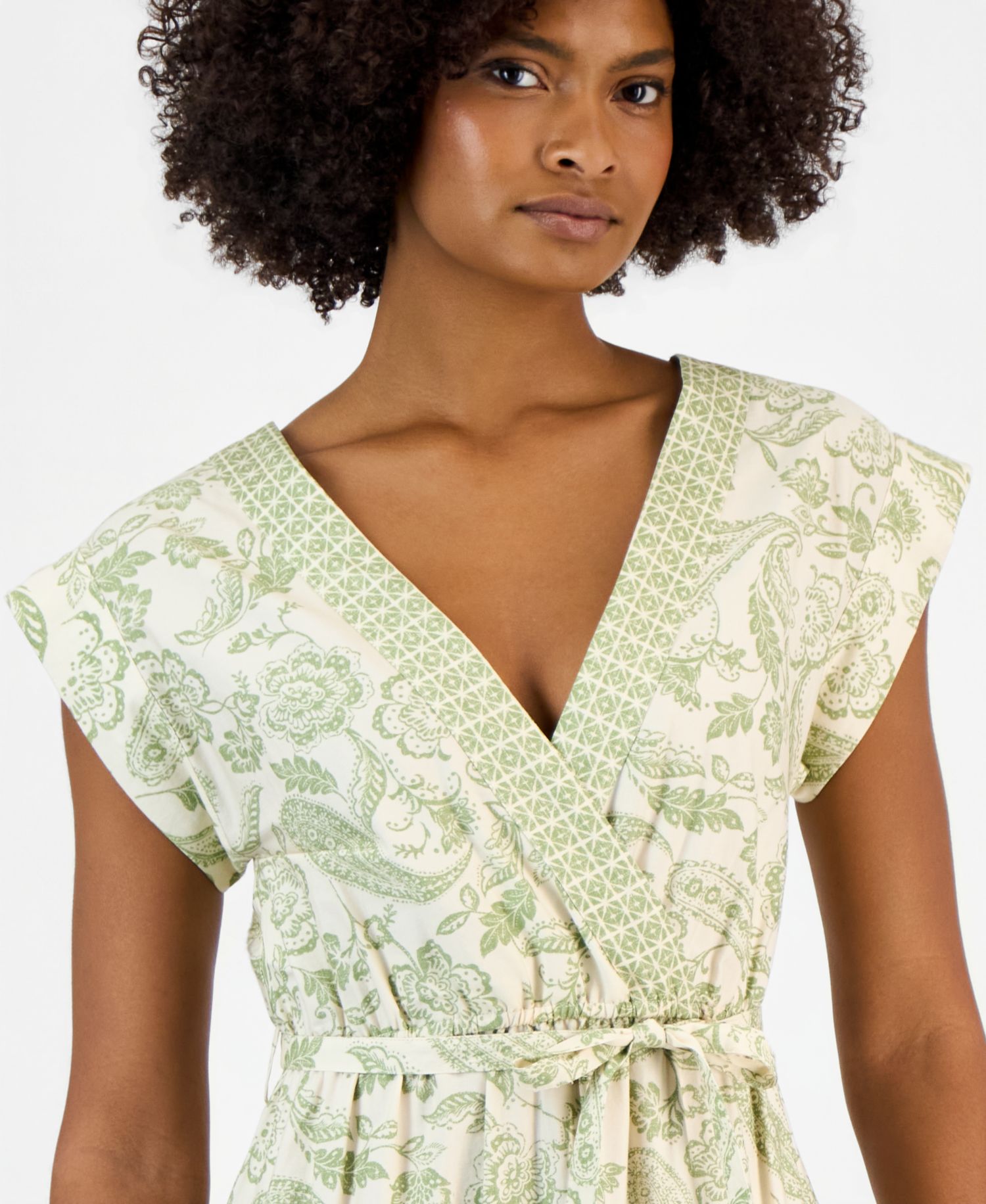 Women's Cotton Dolman-Sleeve Midi Dress