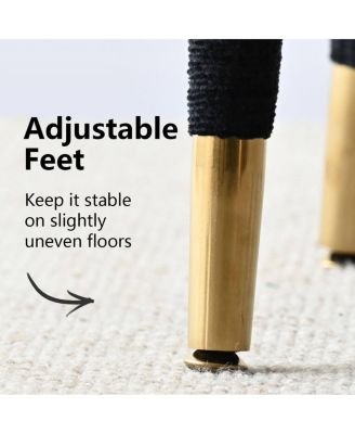 Chenille Upholstered Dining Armchairs Set of 2 with Curved Back