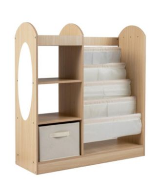 Toy Storage Organizer with 4-Tier Sling Shelves for Kids