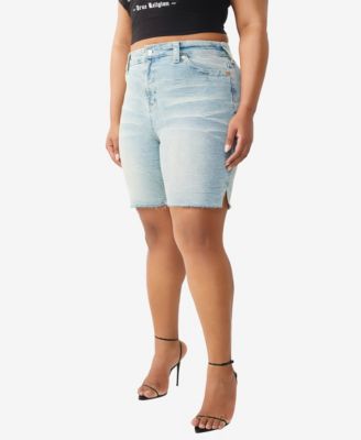 Plus Size Miya Mid-Rise Big T Bermuda Shorts