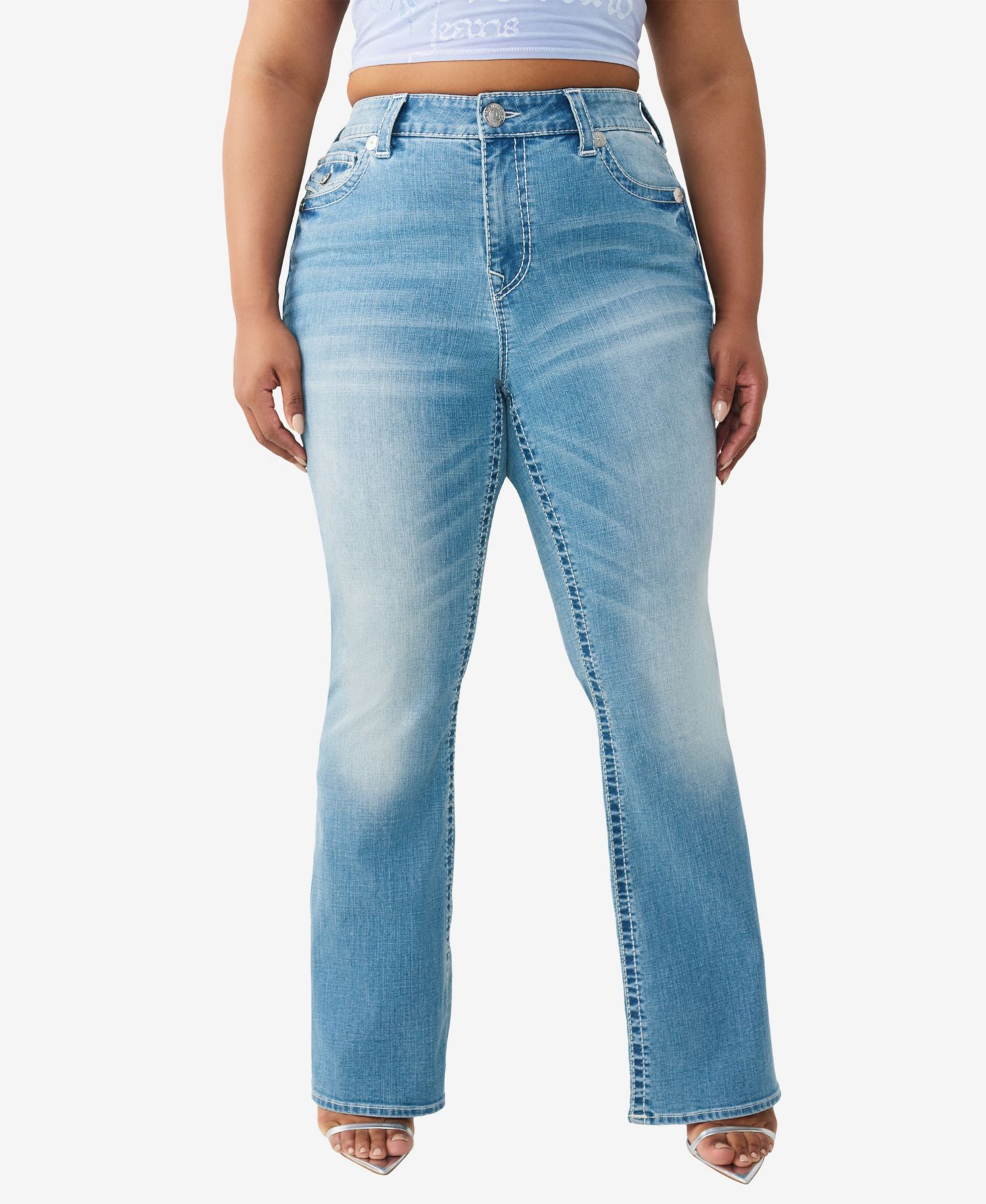 Plus Size Tattoo Becca Bootcut Big T Flap Jeans