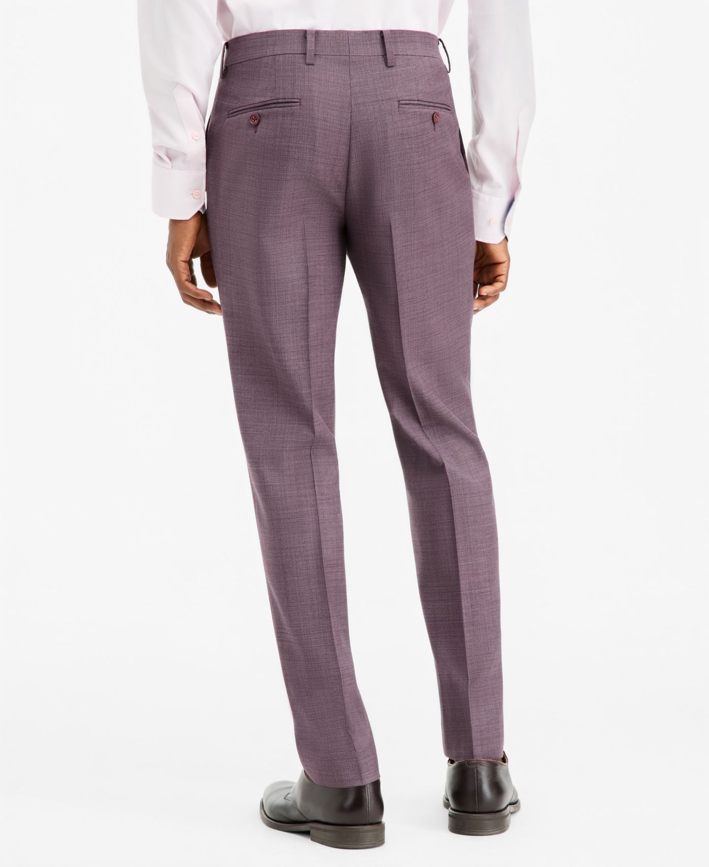 Мужские брюки Ted by Ted Baker Modern-Fit Purple Solid Suit Separate, цвет: Фиолетовый — фото 4